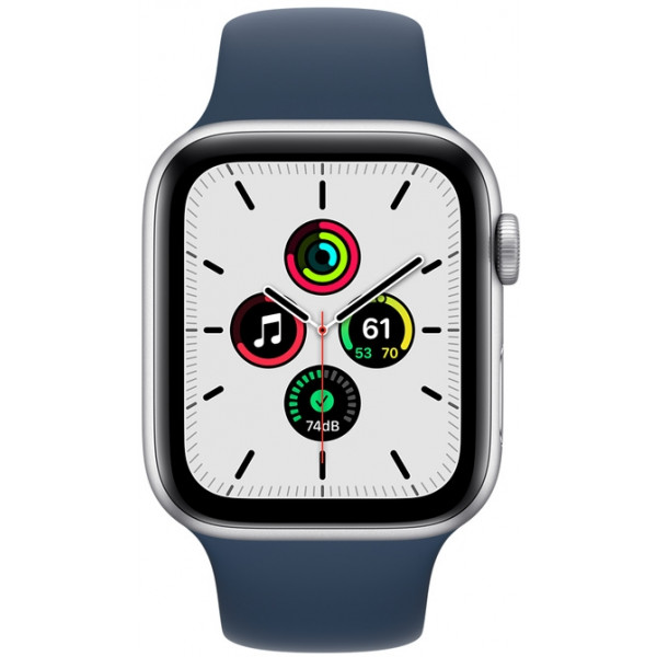 Фото - Смарт-часы Apple Watch SE 44mm Silver Aluminium Case with Abyss Blue Sport Band