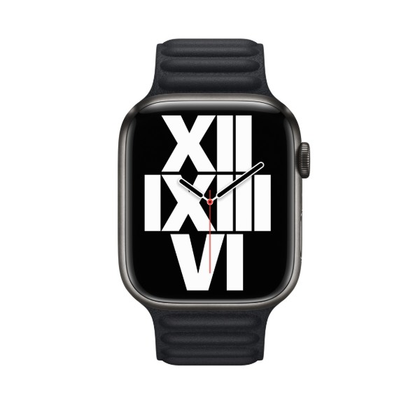 Фото - Ремешок для смарт-часов Apple 45mm Midnight Leather Link - M/L (ML823ZM/A)