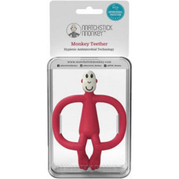 Фото - Прорізувач Matchstick Monkey Обезьянка, красный 11 см (MM-ONT-019)