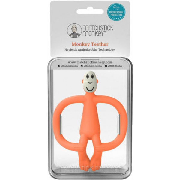 Фото - Прорізувач Matchstick Monkey Обезьянка, оранжевый 11 см (MM-ONT-020)
