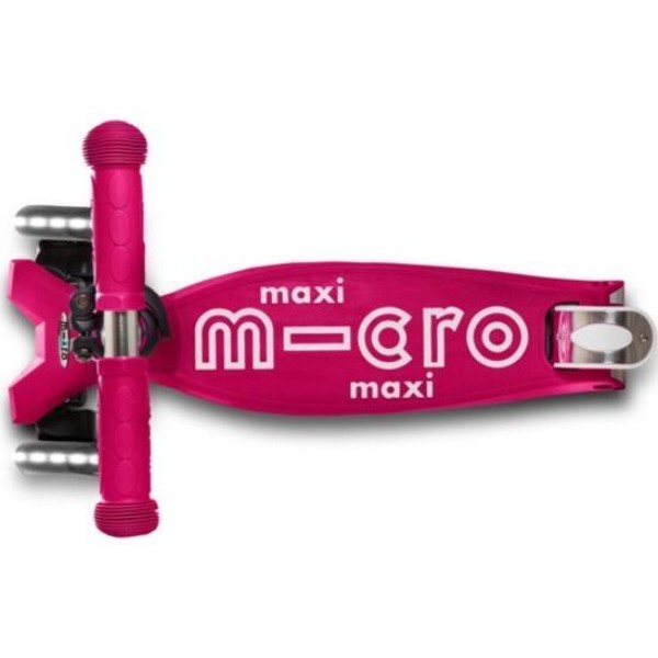 Фото - Трёхколёсный самокат Micro Maxi Deluxe Pink LED (MMD077)