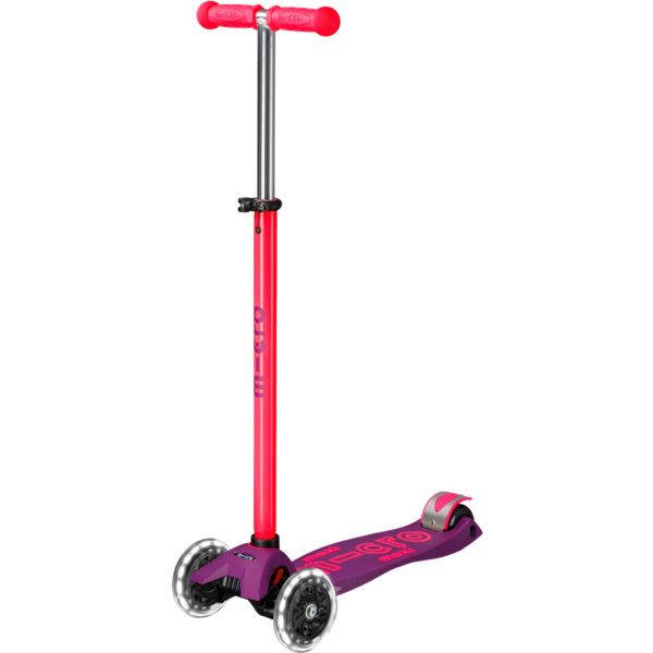 Фото - Двоколісний самокат Micro серії Maxi Deluxe Neon LED - УЛЬТРА РОЖЕВИЙ (MMD233)