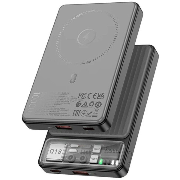 Фото - Батарея мобильная HOCO Q18 Tourer 22.5W + PD20W Magnetic 10000 mAh Black (715106)