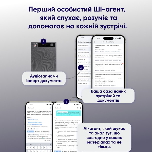Фото - Диктофон MOBVOI TicNote c АІ (NE-79)