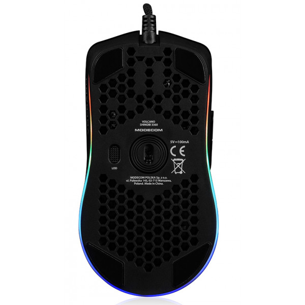 Фото - Миша дротова ігрова Modecom Shinobi 3360 Volcano Black (M-MC-SHINOBI-3360-100)