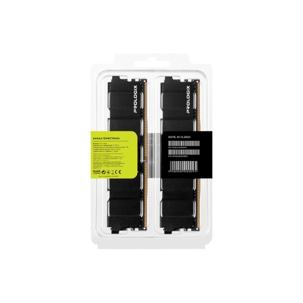 Фото - Память DDR ProLogix DDR5 2x16GB/6000 Black (PRO32GB6000B5K)