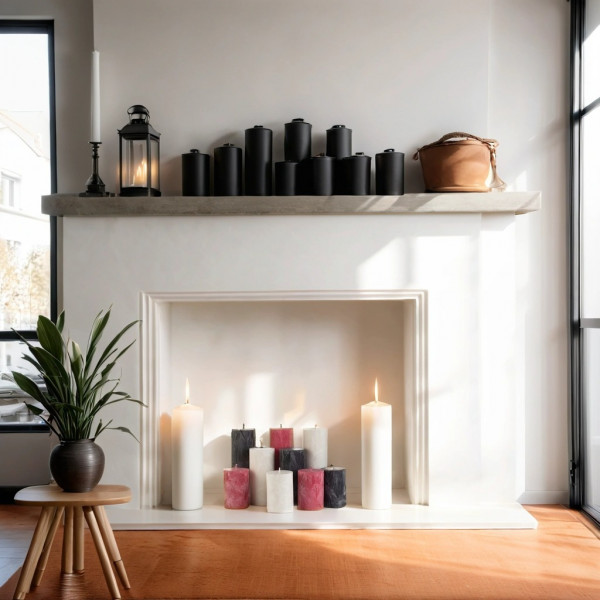 Фото - Свічка декоративна CandlesBio циліндр 70/200 мм Білий (WP00 70/200)