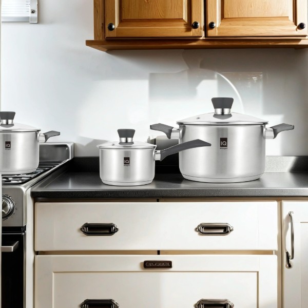 Фото - Набор посуды IQ Be Chef 8 пр. 1.3 л, 2.4 л, 3.4 л, 5.8 л (IQ-6044)