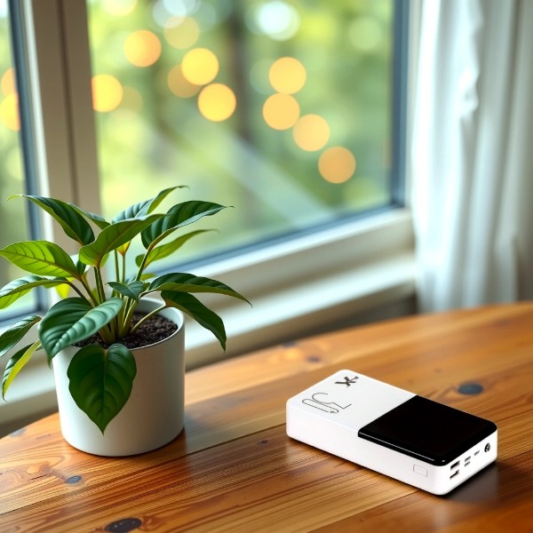 Фото - Батарея мобільна PowerX Q500 30000mAh LCD Screen White (1283126562334)