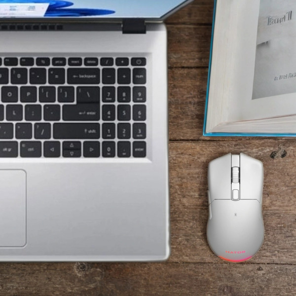 Фото - Миша бездротова ігрова Hator Pulsar 2 PRO Wireless White (HTM-531)