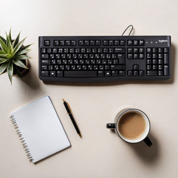 Фото - Клавіатура дротова Logitech K120 OEM Black UKR