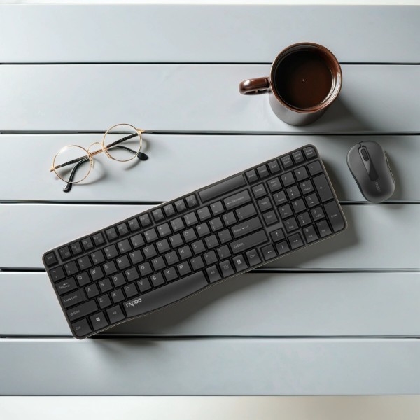 Фото - Клавиатура+мышь беспроводная Rapoo X1800S Wireless Black