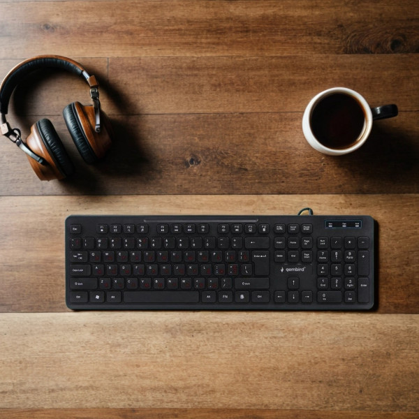 Фото - Клавіатура дротова Gembird KB-MCH-04-UA Black USB UKR