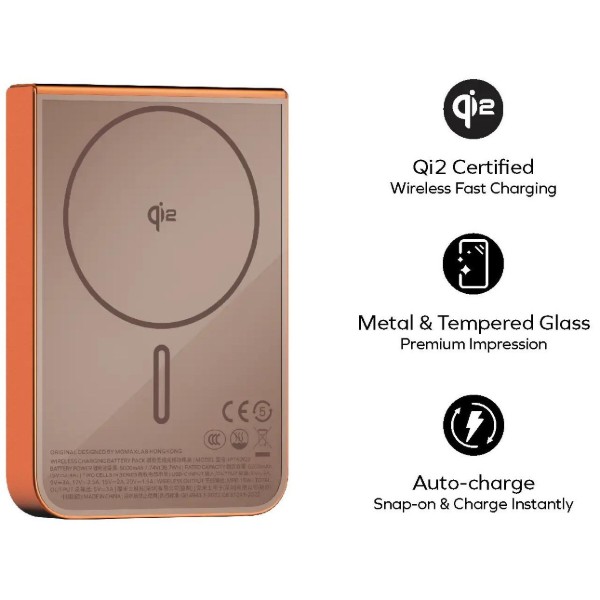 Фото - Батарея мобильная Momax 10000MAH ORANGE (IP162Q2M)