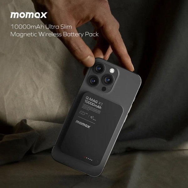 Фото - Батарея мобільна Momax 10000MAH Q.MAG X1 BLACK (IP117AD)