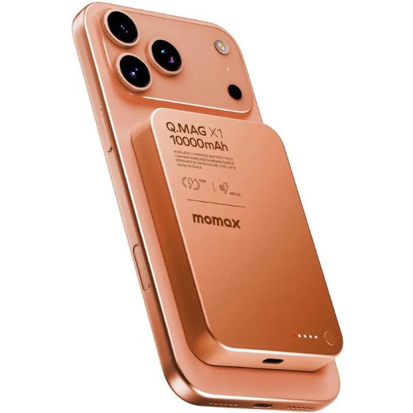 Фото - Батарея мобільна Momax 10000MAH Q.MAG X1 ORANGE (IP117AM)