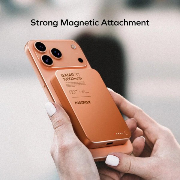 Фото - Батарея мобільна Momax 10000MAH Q.MAG X1 ORANGE (IP117AM)