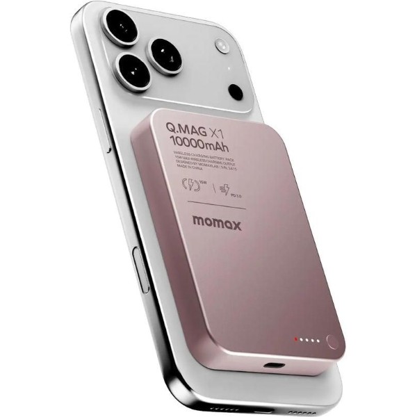 Фото - Батарея мобільна Momax 10000MAH Q.MAG X1 PINK (IP117AP)