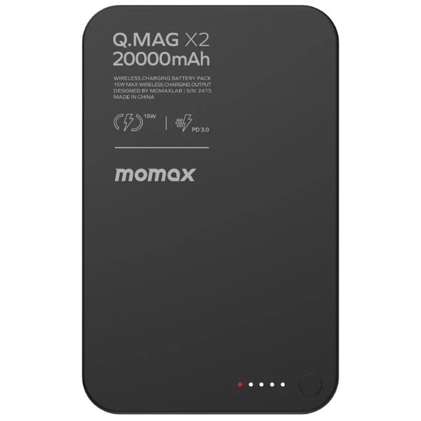 Фото - Батарея мобільна Momax 20000MAH Q.MAG X2 BLACK (IP133D)
