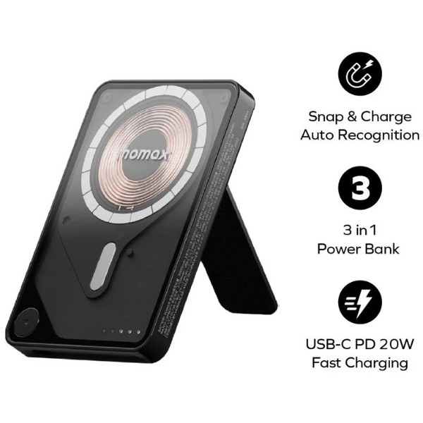 Фото - Батарея мобільна Momax 5000MAH BLACK (IP131HKD)