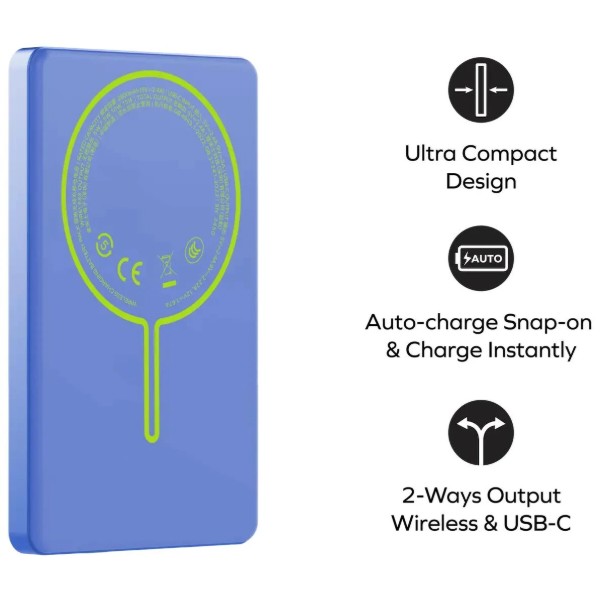 Фото - Батарея мобильная Momax 5000MAH BLUE (IP135AB2)