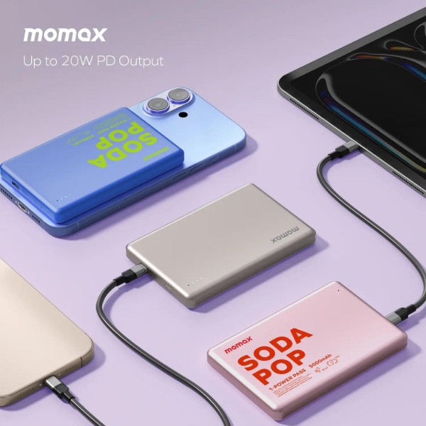 Фото - Батарея мобильная Momax 5000MAH BLUE (IP135AB2)