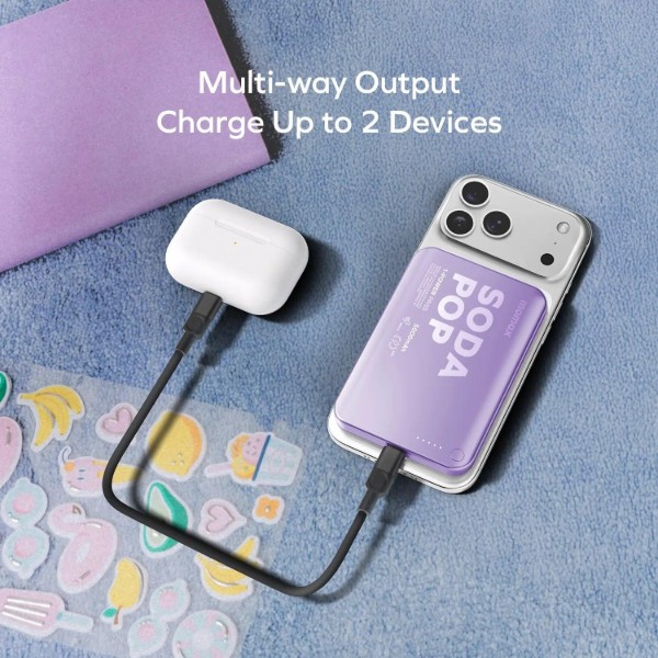 Фото - Батарея мобильная Momax 5000MAH PURPLE (IP165U)
