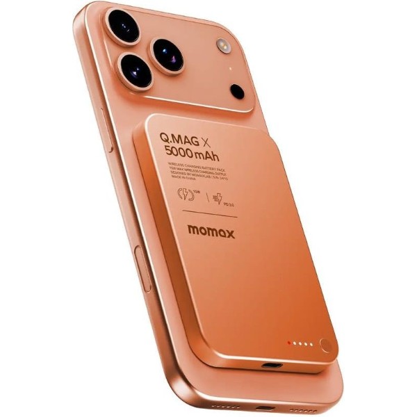 Фото - Батарея мобільна Momax 5000MAH Q.MAG X ORANGE (IP116AM)