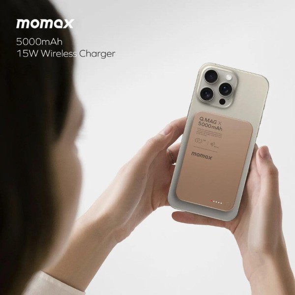 Фото - Батарея мобільна Momax 5000MAH Q.MAG X PINK (IP116AP)