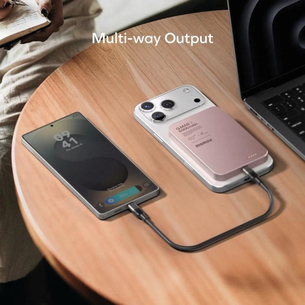 Фото - Батарея мобільна Momax 5000MAH Q.MAG X PINK (IP116AP)