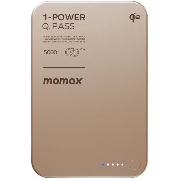 Фото - Батарея мобильная Momax 5000MAH SANDSTONE (IP129Q2L2)