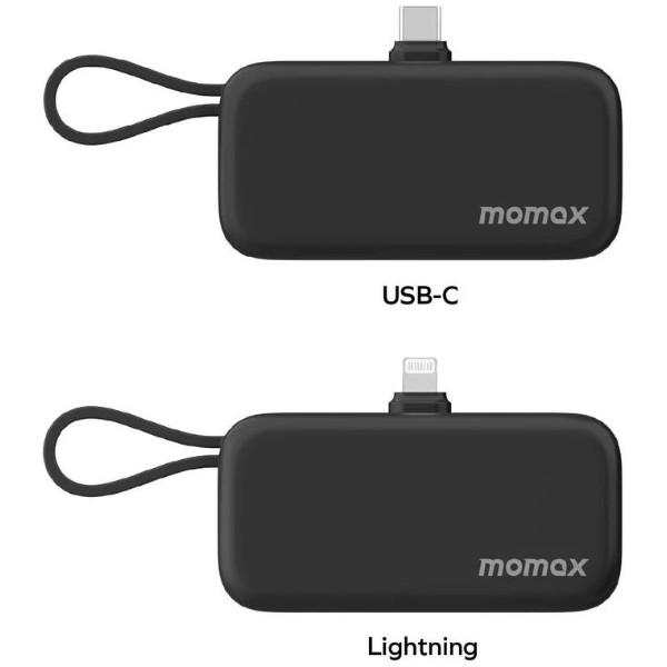 Фото - Батарея мобільна Momax LIGHTNING 5000MAH BLACK (IP130MFID)