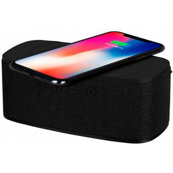Фото - Портативная акустика Momax Q.ZONIC Wireless Charging Bluetooth Speaker Black (QS1D)