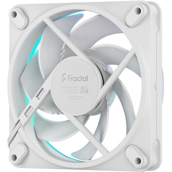 Фото - Корпусний вентилятор Fractal design Momentum 12 RGB White (FD-F-MR1-1202)