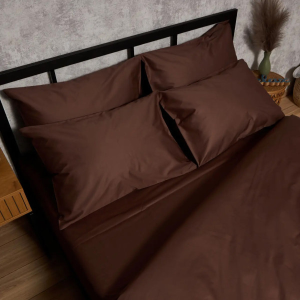 Фото - Комплект постільної білизни Moon&Star Satin Premium Mocha Mood King Size 220x240 нав. 4х50х70 (MS-820010048)