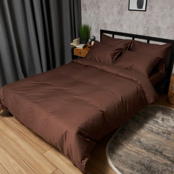 Фото - Комплект постільної білизни Moon&Star Satin Premium Mocha Mood King Size 220x240 нав. 4х50х70 (MS-820010048)