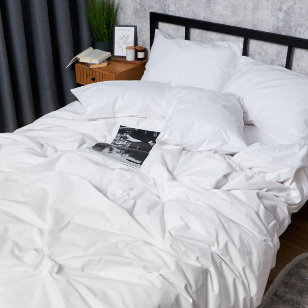 Фото - Комплект постільної білизни Moon&Star Бязь Gold Люкс «White Glow» King Size 220x240 нав. 2х50х70 (MS-820007351)