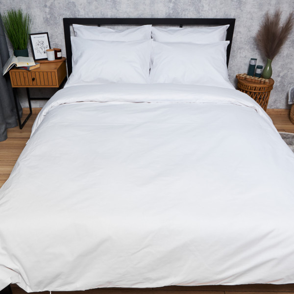 Фото - Комплект постільної білизни Moon&Star Бязь Gold Люкс «White Glow» King Size 220x240 нав. 2х50х70 (MS-820007351)