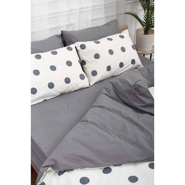 Фото - Комплект постільної білизни Moon&Star 143х210х2 нав. 2х70х70 Riccarda Gray Ranforce Elite (MS-820000167)