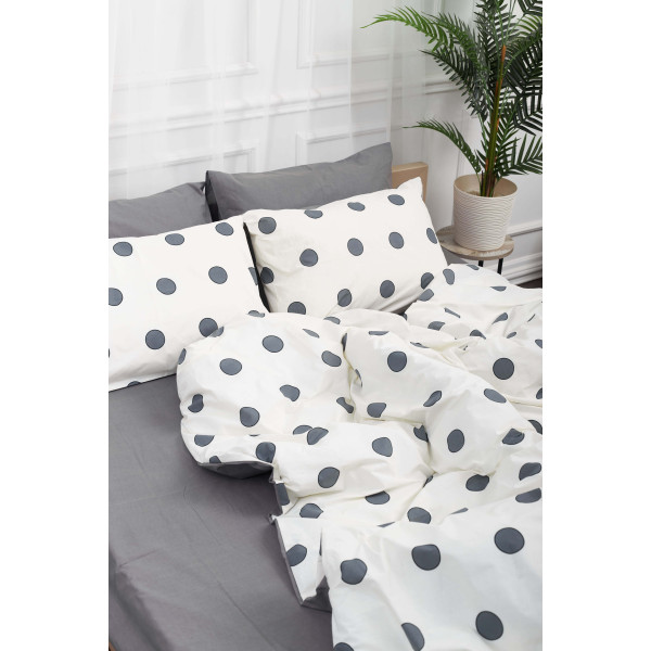 Фото - Комплект постільної білизни Moon&Star 143х210х2 нав. 4х70х70 Riccarda Gray Ranforce Elite (MS-820000169)