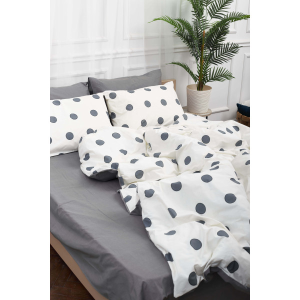 Фото - Комплект постільної білизни Moon&Star 143х210х2 нав. 4х70х70 Riccarda Gray Ranforce Elite (MS-820000169)