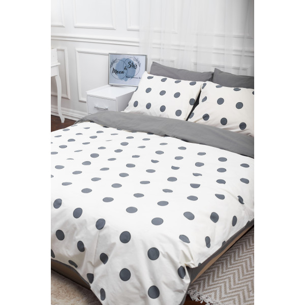 Фото - Комплект постільної білизни Moon&Star 143х210х2 нав. 4х70х70 Riccarda Gray Ranforce Elite (MS-820000169)