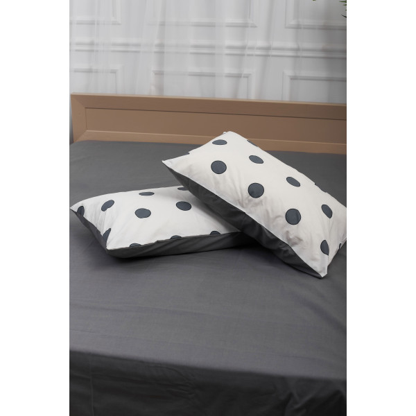 Фото - Комплект постільної білизни Moon&Star 143х210х2 нав. 4х70х70 Riccarda Gray Ranforce Elite (MS-820000169)