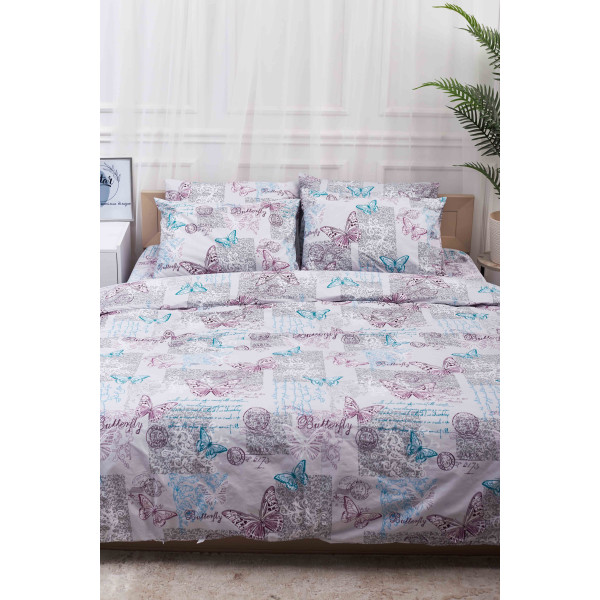 Фото - Комплект постільної білизни Moon&Star 160х220х2 нав. 2х40х60 Butterfly Бязь Gold Люкс (MS-820000900)