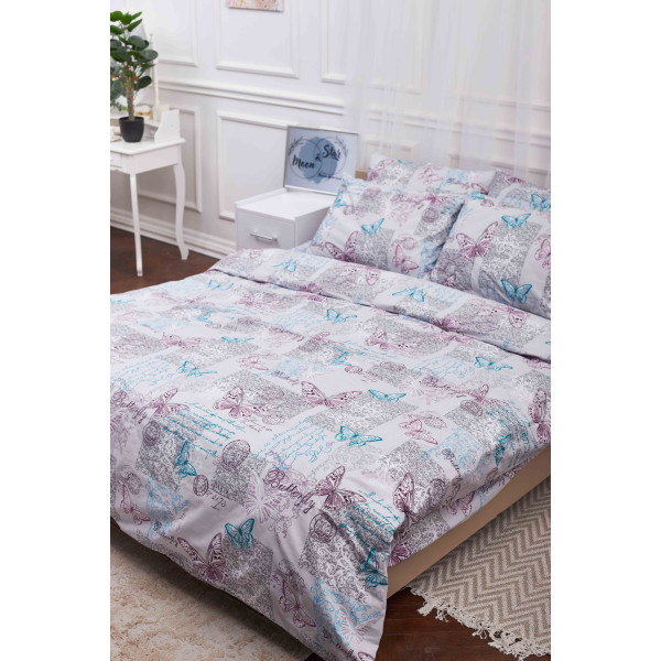 Фото - Комплект постільної білизни Moon&Star 175х210 см нав. 2х70х70 Butterfly Бязь Gold Люкс (MS-820000877)