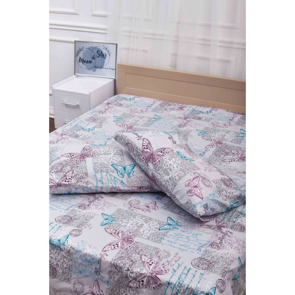 Фото - Комплект постільної білизни Moon&Star 160х220х2 нав. 2х40х60 Butterfly Бязь Gold Люкс (MS-820000900)