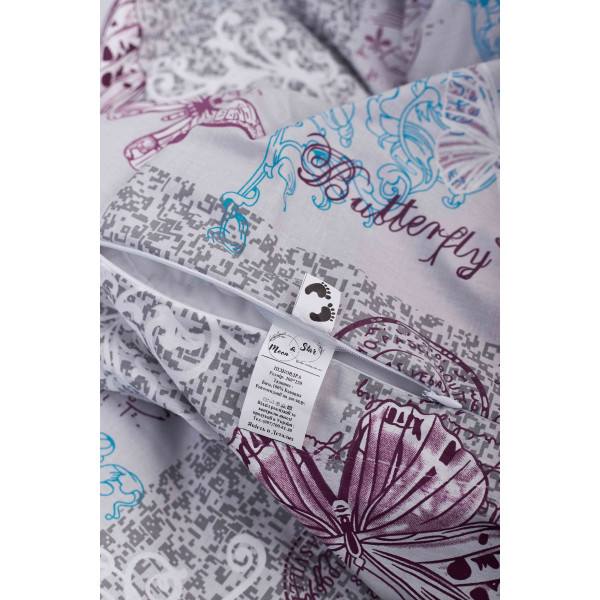 Фото - Комплект постільної білизни Moon&Star 160х220х2 нав. 2х40х60 Butterfly Бязь Gold Люкс (MS-820000900)