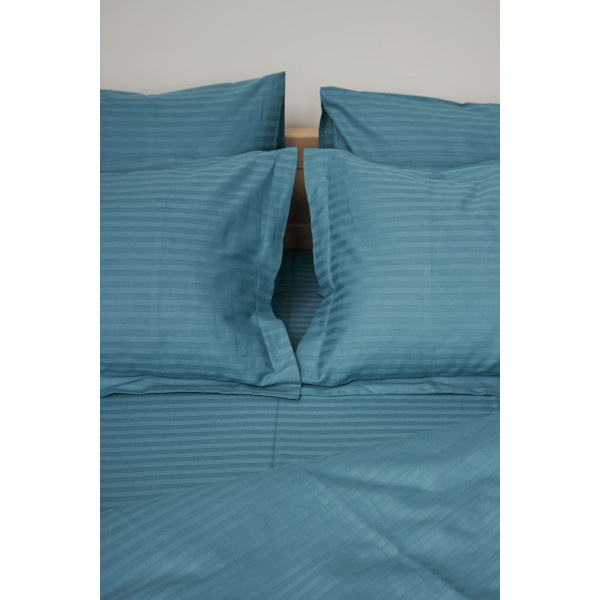 Фото - Комплект постільної білизни Moon&Star 200х220 см нав. 2х70х70 Stripe Green Satin Stripe (MS-820000592)