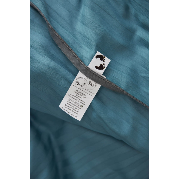 Фото - Комплект постільної білизни Moon&Star 200х220 см нав. 2х70х70 Stripe Green Satin Stripe (MS-820000592)