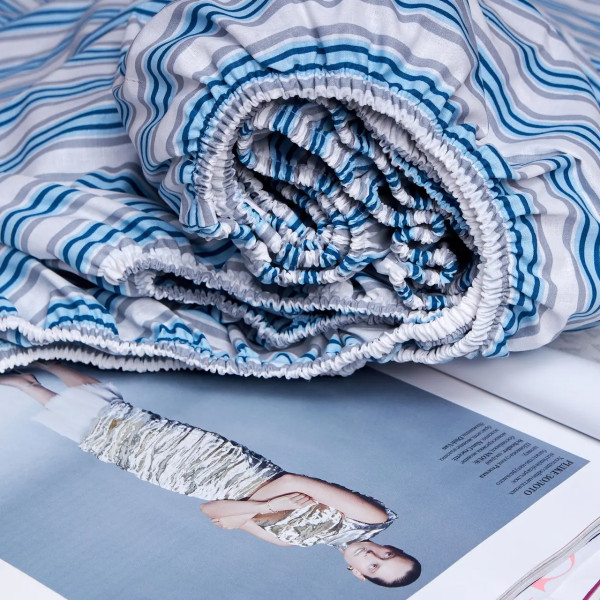 Фото - Простирадло євро Moon&Star Calm Waters Бязь Gold Люкс 200х220х25 см (MS-850000759)